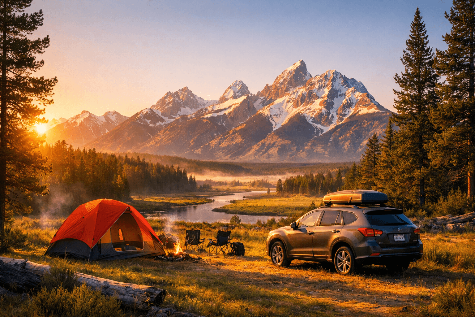 Camping in Yellowstone National Park